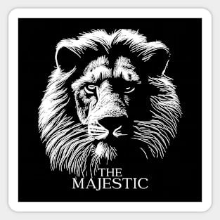 The Majestic. King of Jungle Design. Black and White Sticker